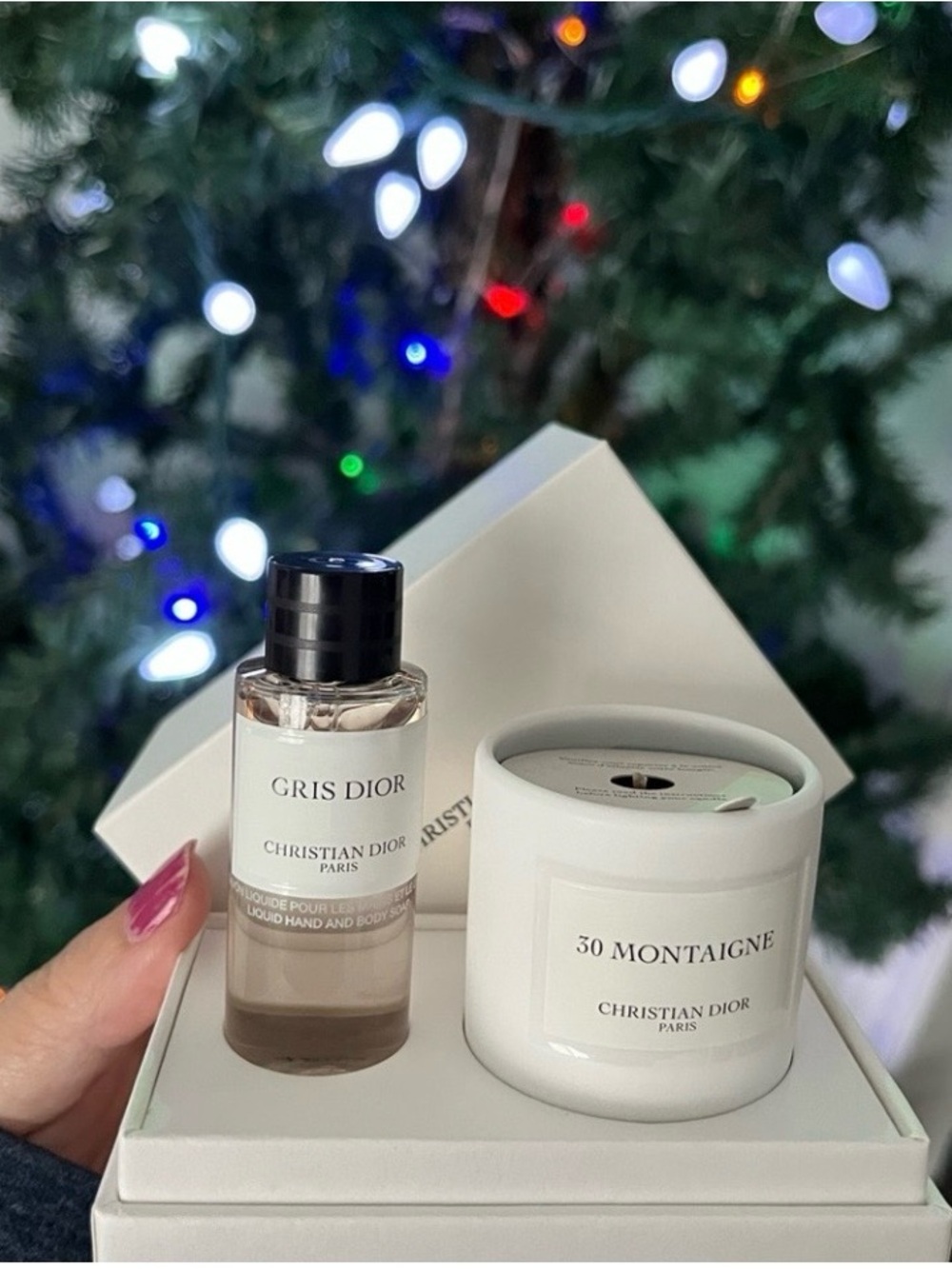 Dior mini candle & body/hand soap set